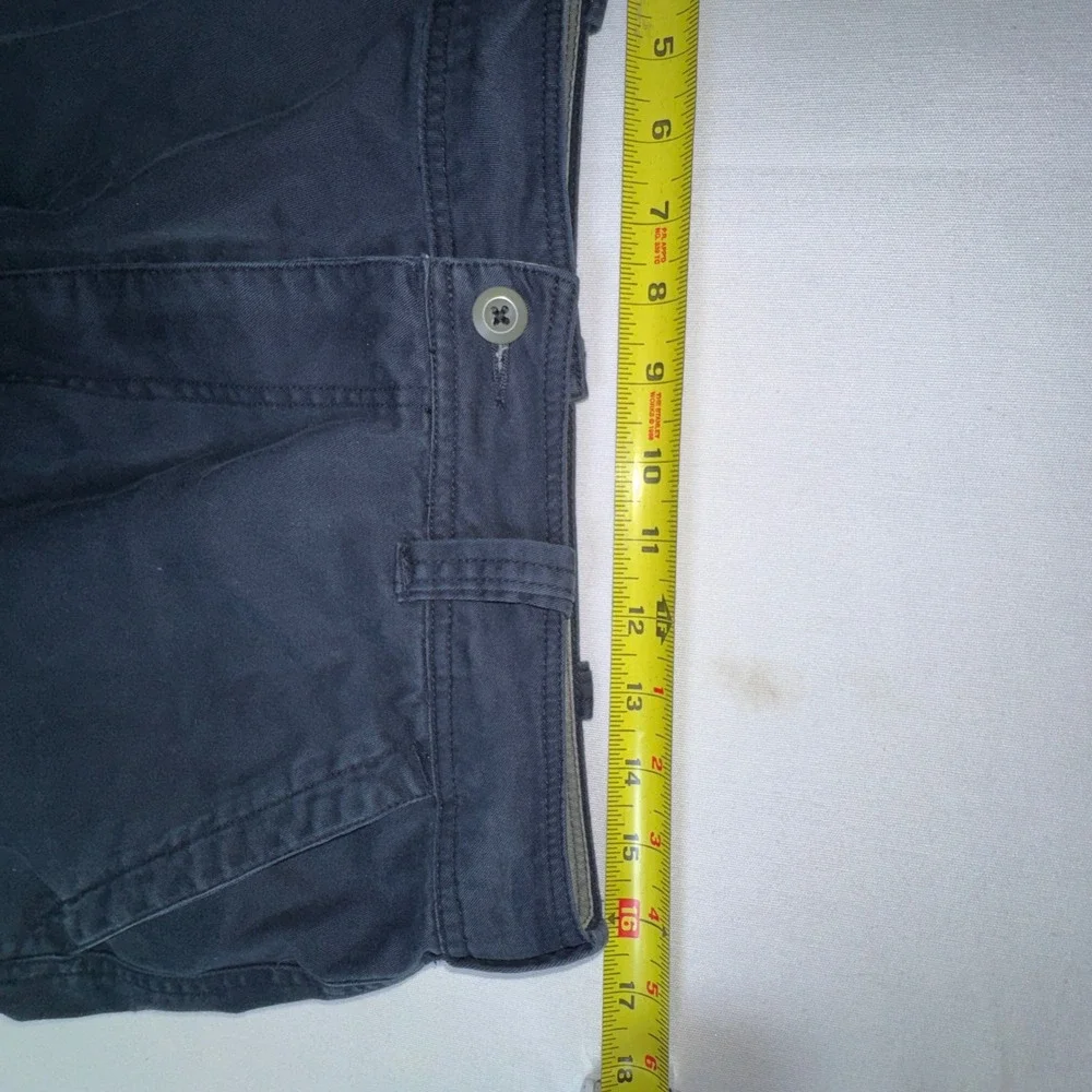 Abercrombie & Fitch Mens Navy Blue Cargo Shorts Size M Cotton Utility T-2083